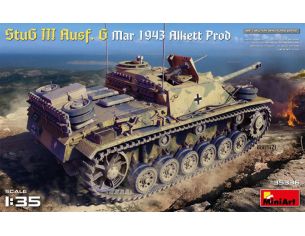 MINIART MIN35336 STUG III AUSF. G MAR.1943 ALKETT PROD.KIT 1:35 Modellino