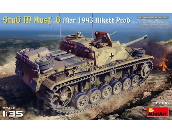 MINIART MIN35336 STUG III AUSF. G MAR.1943 ALKETT PROD.KIT 1:35 Modellino