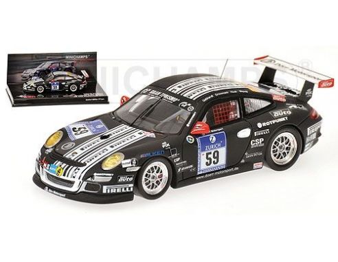 MINICHAMPS 437116159 PORSCHE 911 GT3 PIRELLI MAPELLI 24H NURBURGRING 2011 Modellino