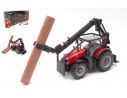 BBURAGO BU31671 MASSEY FERGUSON FORESTRY TRACTOR + LOGGING LOADER cm 10 Modellino