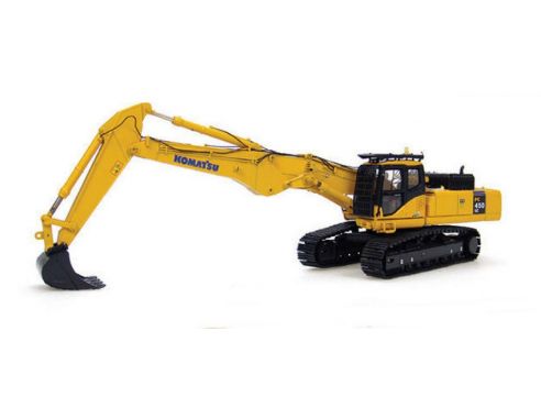 UNIVERSAL HOBBIES UH8004 ESCAVATORE KOMATSU PC450LC SHORT BOOM WITH BUCKET 1:50 Modellino