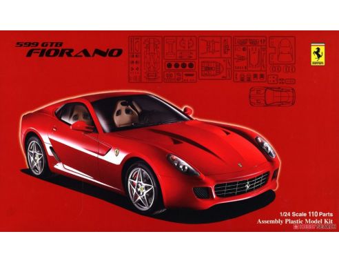 FUJIMI FJ122779 FERRARI 599 RED KIT 1:24 Modellino