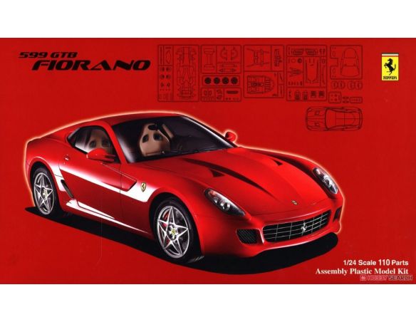 FUJIMI FJ122779 FERRARI 599 RED KIT 1:24 Modellino