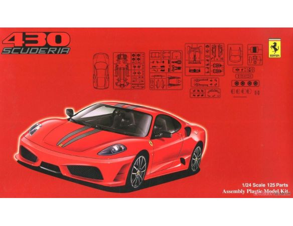 FUJIMI FJ123363 FERRARI F430 SCUDERIA RED KIT 1:24 Modellino