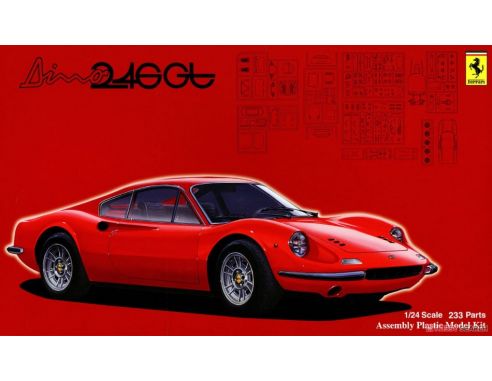 FUJIMI FJ126524 FERRARI DINO 246 GT RED KIT 1:24 Modellino