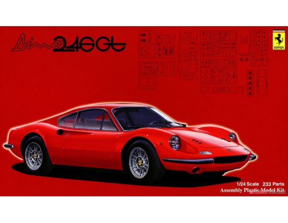 FUJIMI FJ126524 FERRARI DINO 246 GT RED KIT 1:24 Modellino
