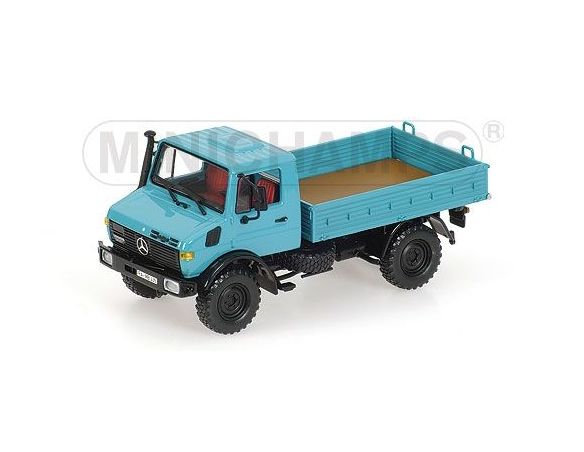 MINICHAMPS 439033020 MERCEDES BENZ UNIMOG 1300 L PRITSCHE 1976 BLUE Modellino