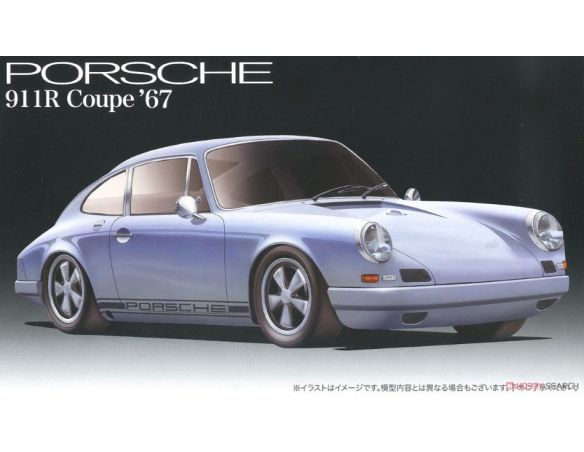 FUJIMI FJ126678 PORSCHE 911 R COUPE 1967 LIGHT BLUE KIT 1:24 Modellino