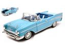 MOTORMAX MTM73175B CHEVROLET BEL AIR CONVERTIBLE 1957 LIGHT BLUE 1:18 Modellino