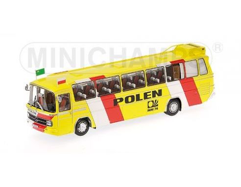 MINICHAMPS 439035189 MERCEDES BENZ O302 POLONIA CAMPIONATO MONDIALE 1974 Modellino