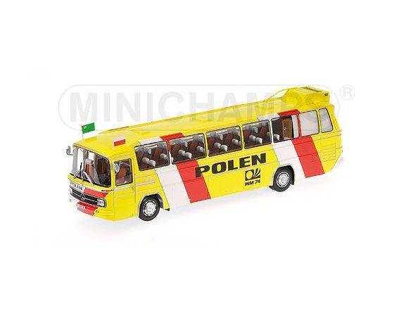 MINICHAMPS 439035189 MERCEDES BENZ O302 POLONIA CAMPIONATO MONDIALE 1974 Modellino