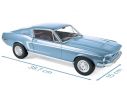 NOREV NV122703 FORD MUSTANG GT 1968 LIGHT BLUE METALLIC 1:12 Modellino