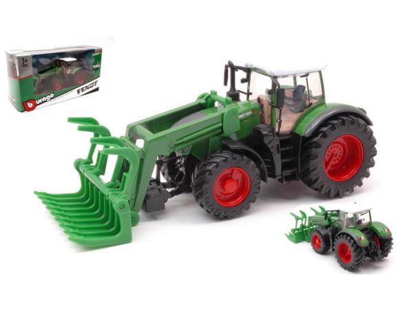 BBURAGO BU31635 FENDT 1050 VARIO TRACTOR + GRAPPLE cm 10 Modellino