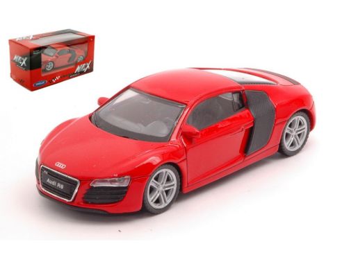 WELLY WE38509L AUDI R8 COUPE' 2008 RED 1:43 Modellino