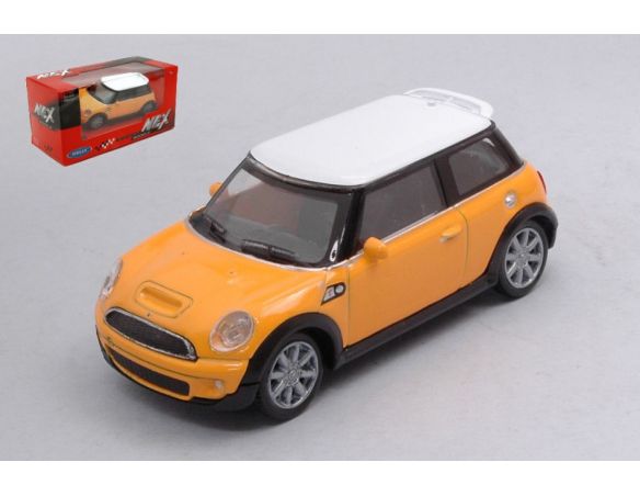 WELLY WE38509N MINI COOPER S YELLOW W/WHITE ROOF 1:43 Modellino