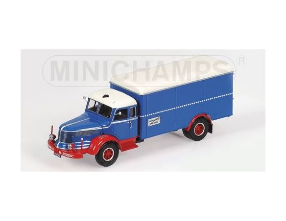 MINICHAMPS 439069040 KRUPP TITAN KOFFER 1951 BLUE & RED Modellino
