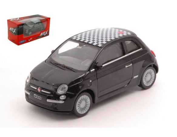 WELLY WE39782B NUOVA 500 BLACK W/DECO ROOF 1:43 Modellino