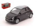WELLY WE39782B NUOVA 500 BLACK W/DECO ROOF 1:43 Modellino