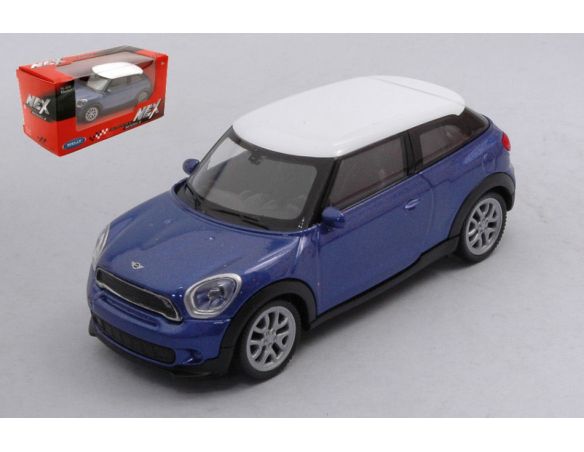 WELLY WE39798G MINI COOPER S PACEMAN VIOLET W/WHITE ROOF 1:43 Modellino