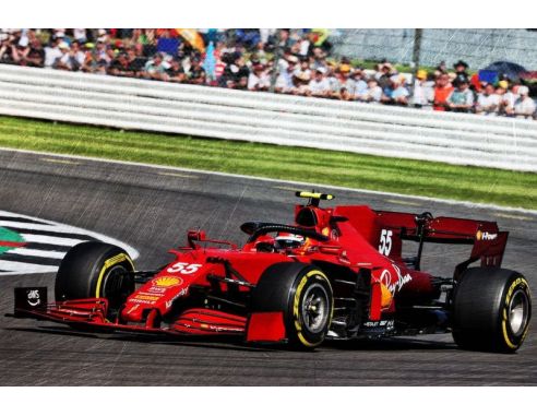 LOOKSMART LS18F1039 FERRARI SF21 N.55 BRITISH GP 2021 CARLOS SAINZ JR.1:18 Modellino