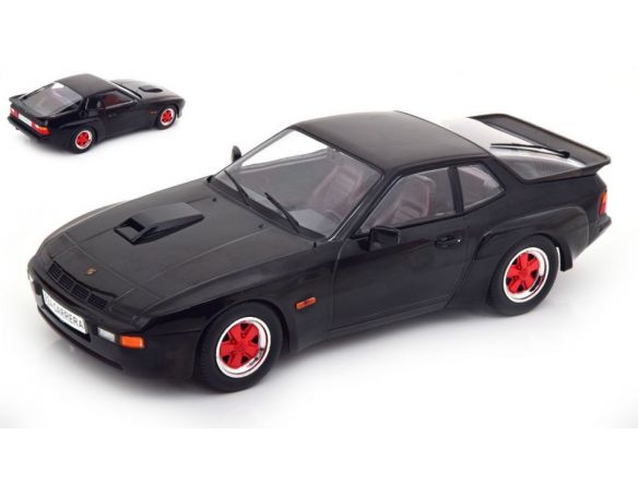 MODELCARGROUP MCG18304 PORSCHE 924 CARRERA GT BLACK WITH RED WHEEL RIMS 1:18 Modellino