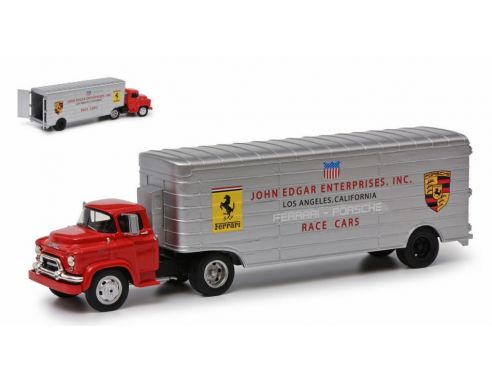 SCHUCO SH9134 RENNTRANSPORTER RACING FERRARI JOHN EDGAR ENT 1:43 Modellino
