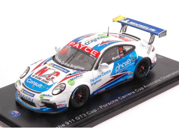 SPARK MODEL AS058 PORSCHE 911 GT3 N.36 CUP AUSTRALIA CHAMPION 2020 COOPER MURRAY 1:43 Modellino