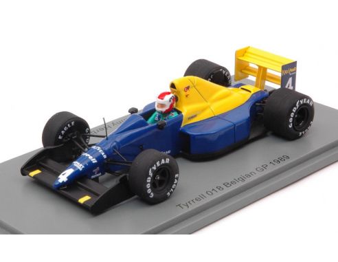 SPARK MODEL S1887 TYRRELL 018 JOHNNY HERBERT 1989 N.4 BELGIAN GP 1:43 Modellino