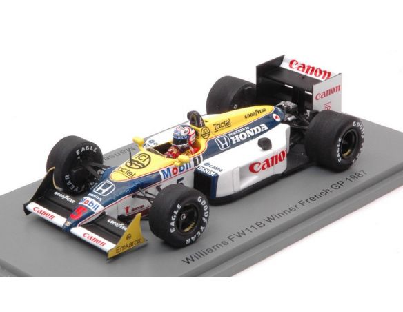 SPARK MODEL S7482 WILLIAMS FW11B NIGEL MANSELL 1987 N.5 WINNER FRENCH GP 1:43 Modellino