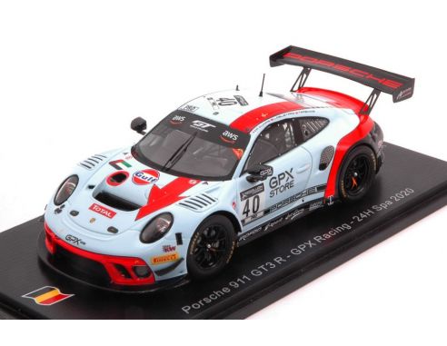 SPARK MODEL SB378 PORSCHE 911 GT3 N.40 24 H SPA 2020 DUMAS-DELETRAZ-PREINING 1:43 Modellino