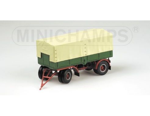 MINICHAMPS 439159094 TRUCK TRAILER CANVAS 1946 GREEN & RED Modellino