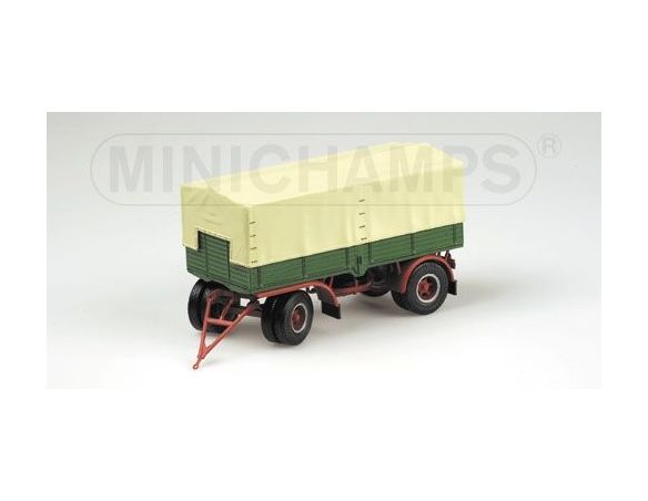 MINICHAMPS 439159094 TRUCK TRAILER CANVAS 1946 GREEN & RED Modellino