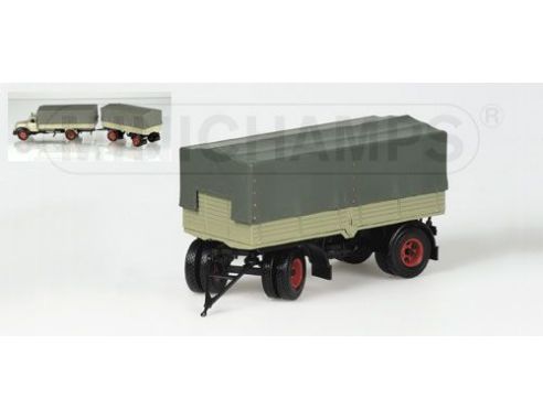 MINICHAMPS 439159095 TRUCK TRAILER CANVAS 1946 GREY/BLACK Modellino