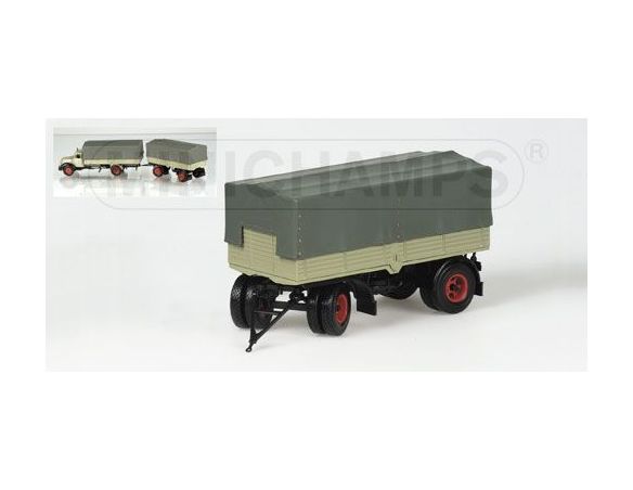MINICHAMPS 439159095 TRUCK TRAILER CANVAS 1946 GREY/BLACK Modellino