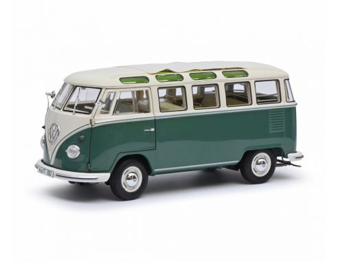 SCHUCO SH0378 VW T1b SAMBA GREEN/WHITE 1:18 Modellino