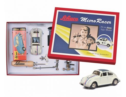 SCHUCO SH1778 VW BEETLE HERBIE MAGGIOLINO TUTTO MATTO A MOLLA KIT MICRO RACER Modellino