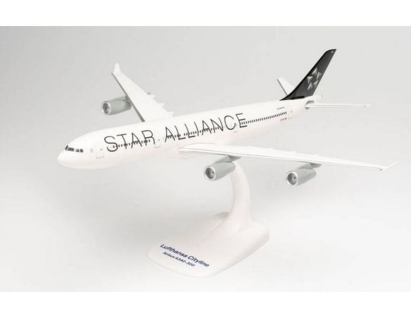 HERPA HP613446 AIRBUS A340-300 CITY LINE & STAR ALLIANCE 1:200 Modellino