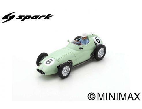 SPARK MODEL S5730 BRM P25 STIRLIN MOSS 1959 N.6 2nd BRITISH GP 1:43 Modellino