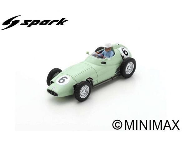 SPARK MODEL S5730 BRM P25 STIRLIN MOSS 1959 N.6 2nd BRITISH GP 1:43 Modellino