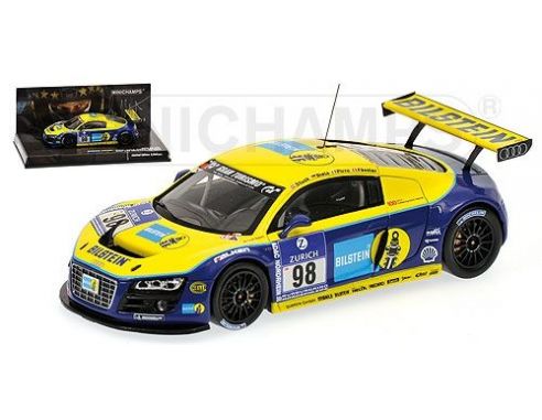 MINICHAMPS 444091998 AUDI R8 LMS STUCK PIRRO BIELA ADAC 24H NURBURGRING 2009 HANS JOACHIM STUCK COLLECTION Modellino