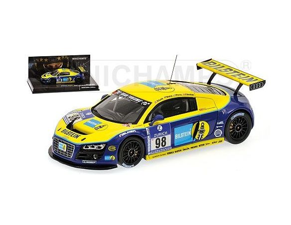 MINICHAMPS 444091998 AUDI R8 LMS STUCK PIRRO BIELA ADAC 24H NURBURGRING 2009 HANS JOACHIM STUCK COLLECTION Modellino