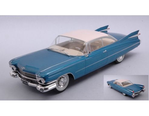 WHITEBOX WB124103 CADILLAC ELDORADO METALLIC BLUE WHITE 1:24 Modellino