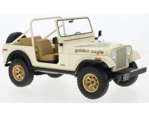 MODELCARGROUP MCG18280 JEEP CJ-7 GOLDEN EAGLE BEIGE DECORATED 1:18 Modellino