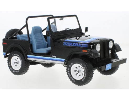 MODELCARGROUP MCG18281 JEEP CJ-7 RENEGADE BLACK DECORATED 1:18 Modellino