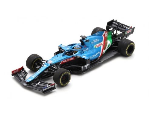 SPARK MODEL S7858 ALPINE A521 FERNANDO ALONSO 2021 N.14 8th ABU DHABI GP 1:43 Modellino