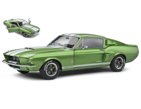 SOLIDO SL1802907 SHELBY MUSTANG GT500 1967 LIME GREEN/WHITE STRIPES 1:18 Modellino