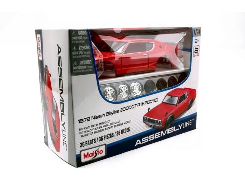 MAISTO MI39528 NISSAN SKYLINE 2000GT-R 1973 RED KIT 1:24 Modellino