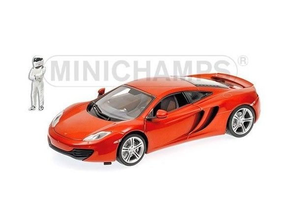 Minichamps PM519101330 MC LAREN MP4-12C TOP GEAR 2011 ORANGE W/FIGURE 1:18 Modellino