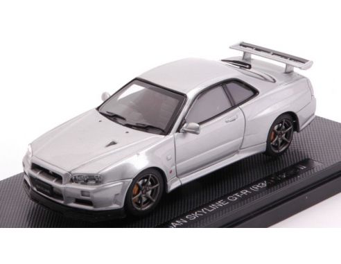 EBBRO EB44150 NISSAN SKYLINE GT-R R34 Vspec II SILVER 1:43 Modellino