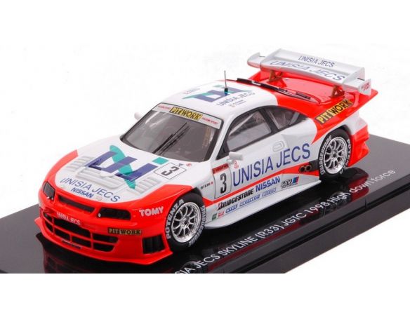EBBRO EB44255 UNISIA JECS SKYLINE (R33) N.3 JGTC 1998 HIGH DOWN FORCE ASEMI-TANAKA Modellino